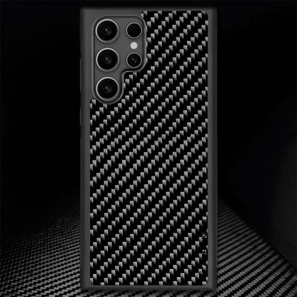 Samsung S-Series 3K Twill Carbon Fiber Cover | Real Carbon Fiber Case for S25 Ultra, S24 Ultra & A56 5G