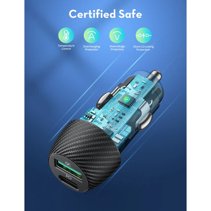 RAVPower VC030 Dual Port USB C Car Charger