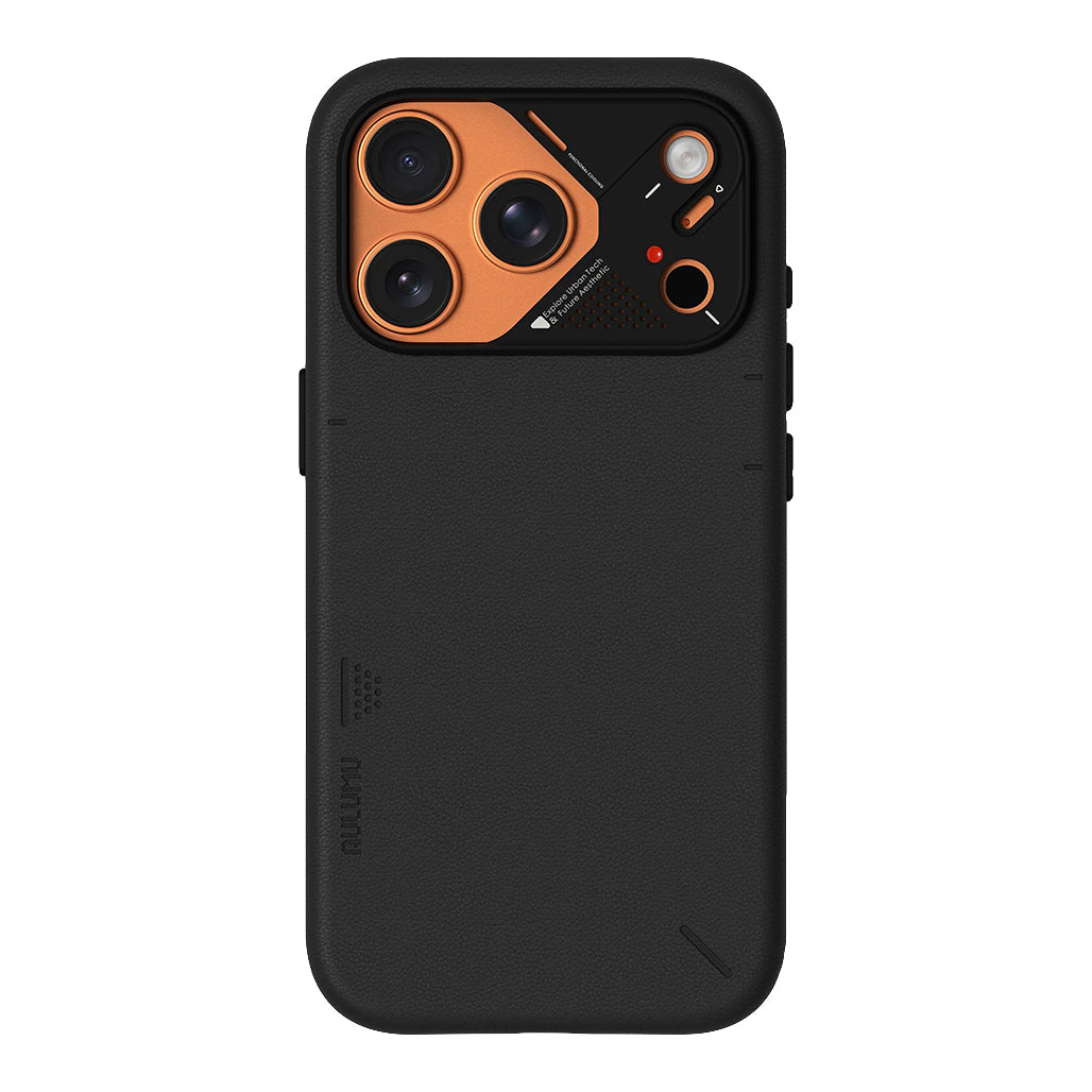Aulumu A17 Vegan Leather Case for iPhone 17 Pro / 17 Pro Max - Black | MagSafe