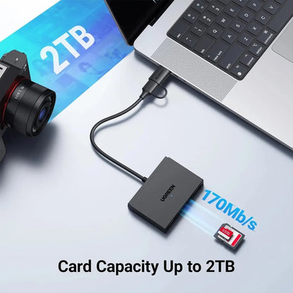 Ugreen 4-in-1 Card Reader 5Gbps Type-C + USB - 45167