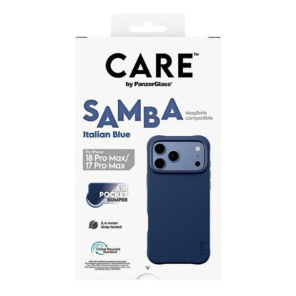 CARE by PanzerGlass Samba Case with MagSafe for iPhone 18 Pro/18 Pro Max - Italian Blue