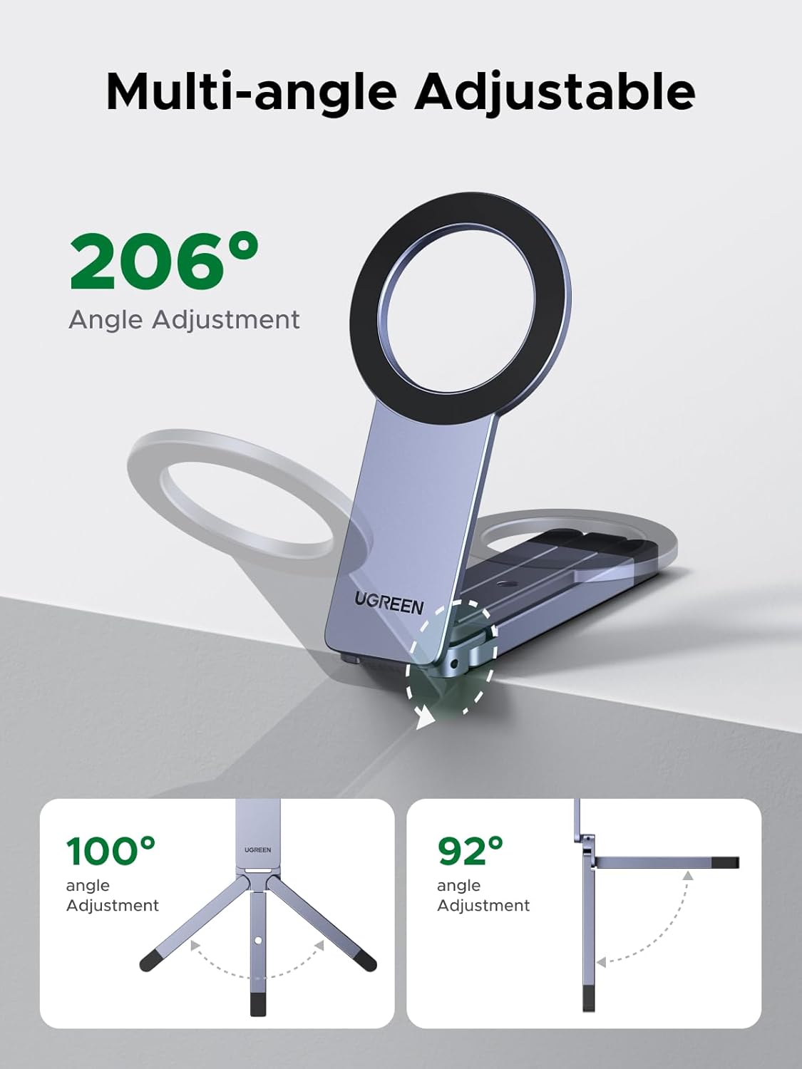 UGREEN MagSafe Tripod 360° Rotating Adjustable Magnetic Phone Stand - 75509