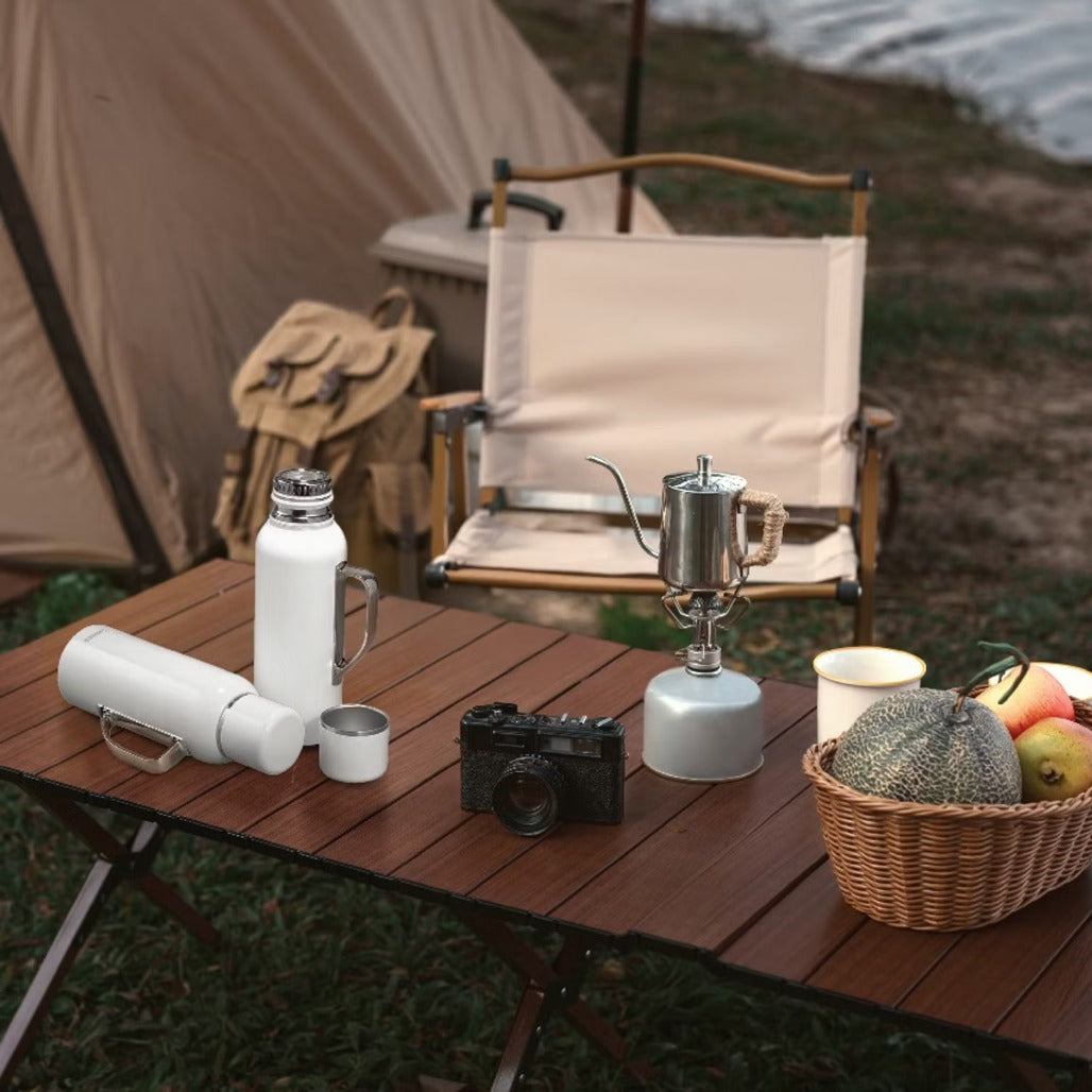 LePresso ThermoSense 850mL Stainless Steel Vacuum Insulated Bottle with Mechanical Temperature Gauge