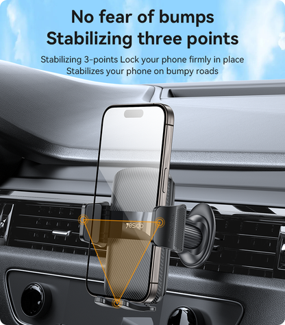 Yesido C251 360 Free Rotation Auto-locking Car Air Vent Phone Holder