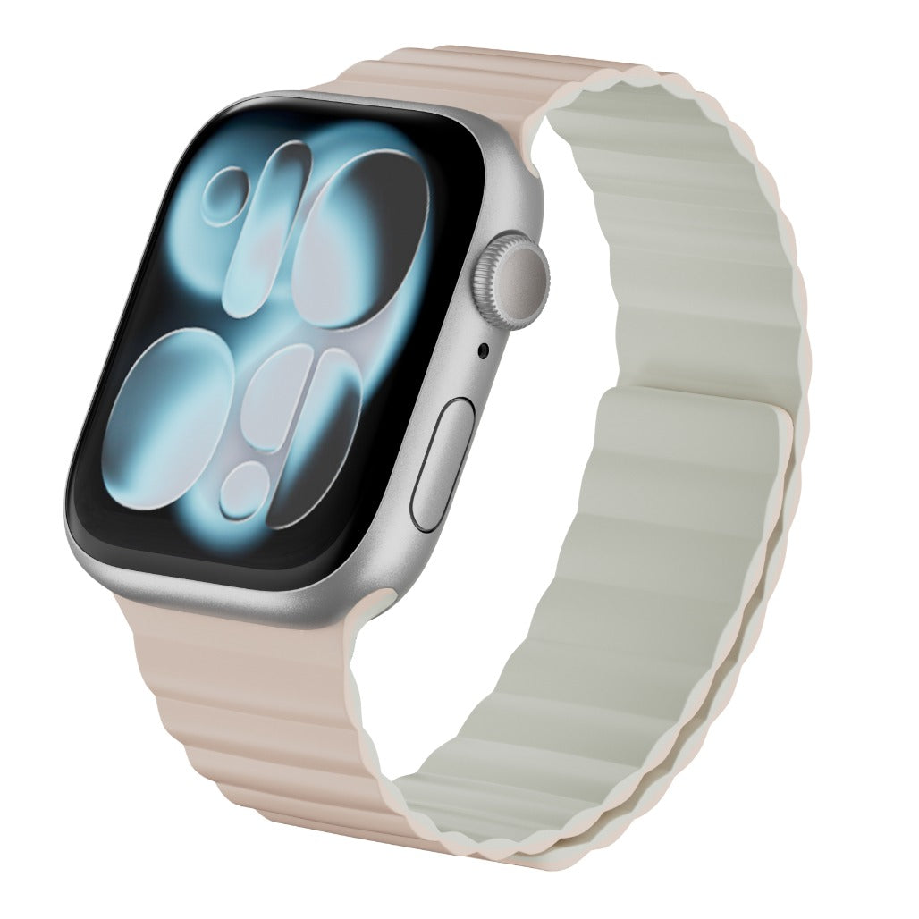 MagEasy Skin Duo Reversible Silicone Magnetic Apple Watch Band Compatible with 40mm to 49mm