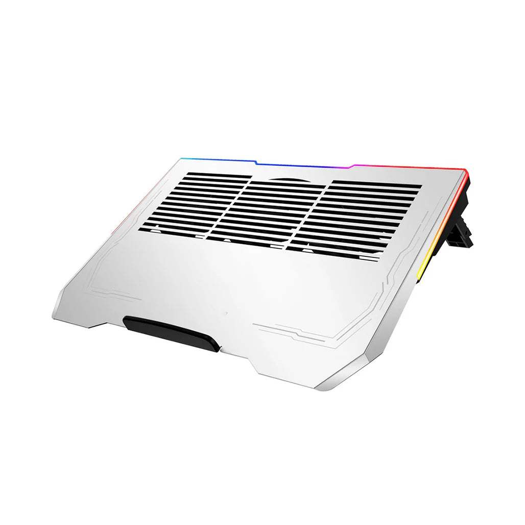 Porodo Gaming AI RGB Laptop Cooling Fan – Multi-Fan Silent Pad with Adjustable Angles