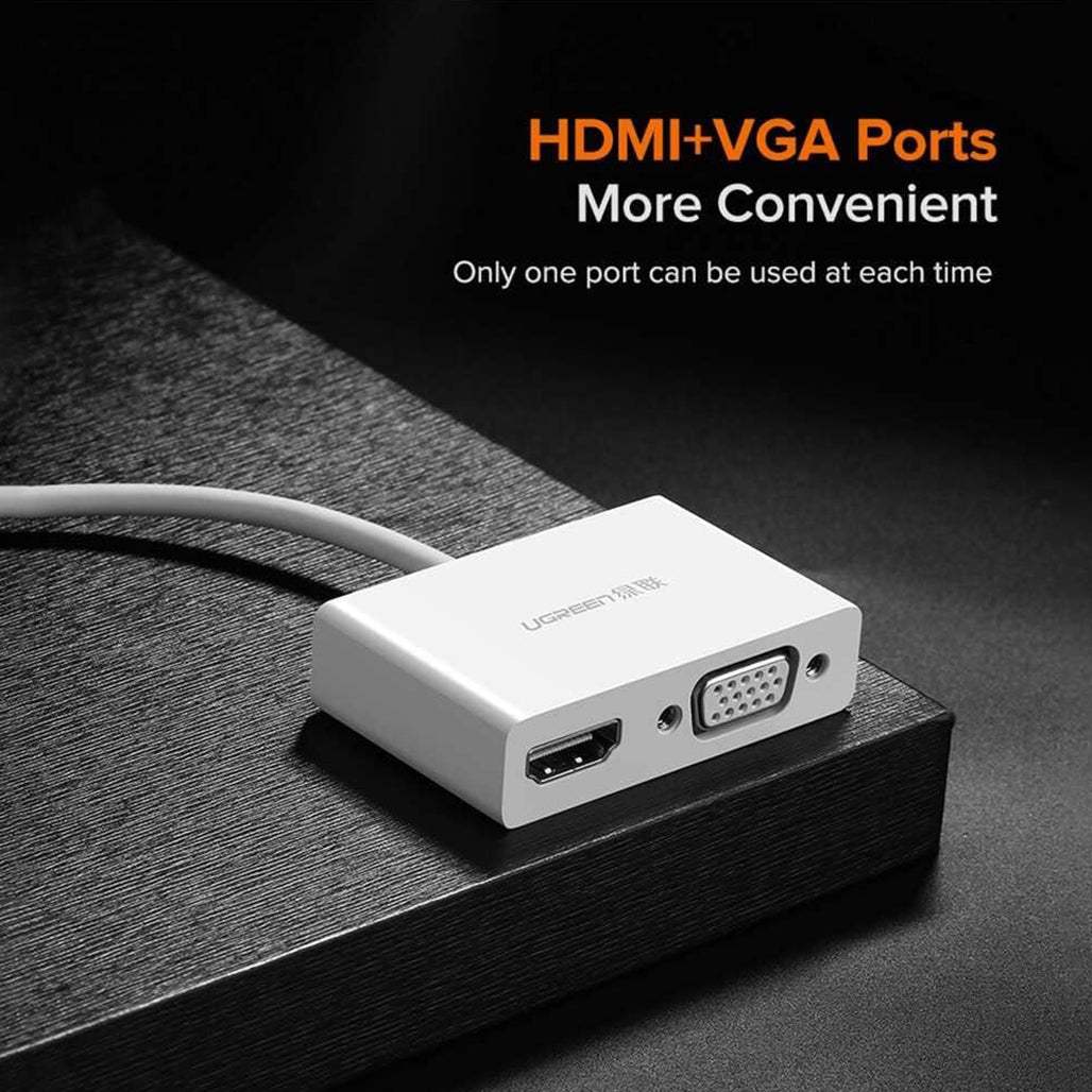 UGREEN 30843 Type-C to HDMI VGA Converter White
