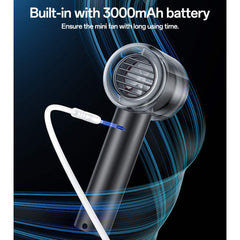 Yesido YF14 LED Display With 3000mAh Battery 5 Speed Turbo Mini Fan
