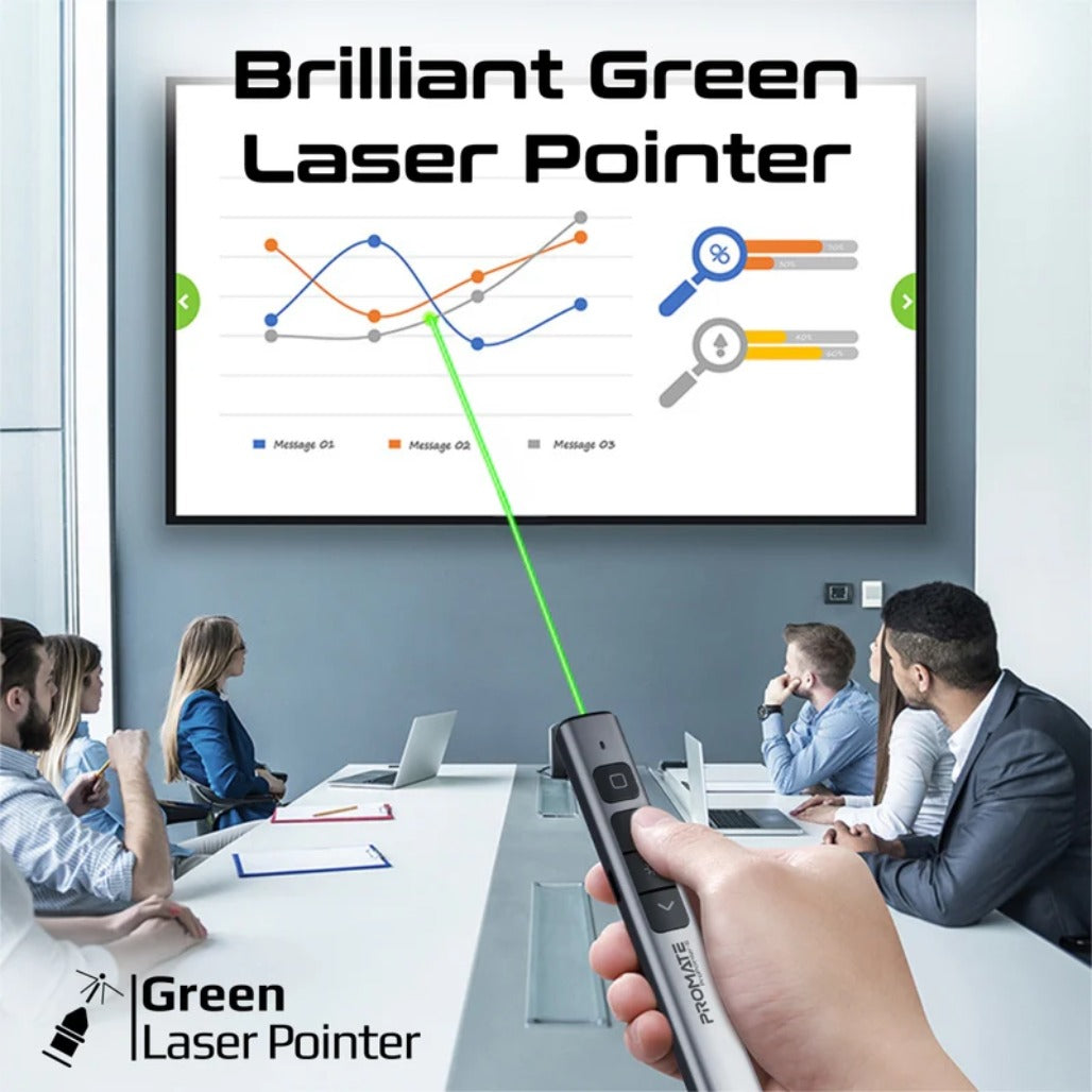 Promate ProPointer-S - Universal Intuitive Wireless Presenter with Stylus Pen