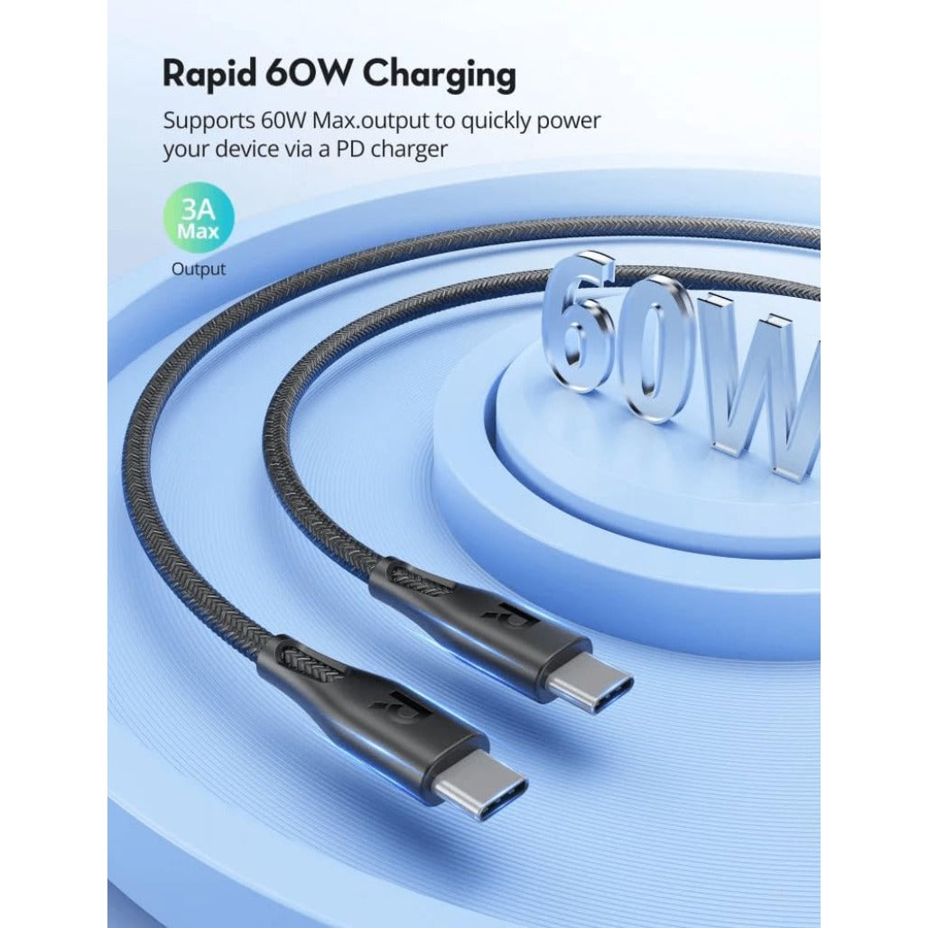 RAVPower RP-CB1029 USB-C to USB-C Fast Charging Cable 60W 1.2m