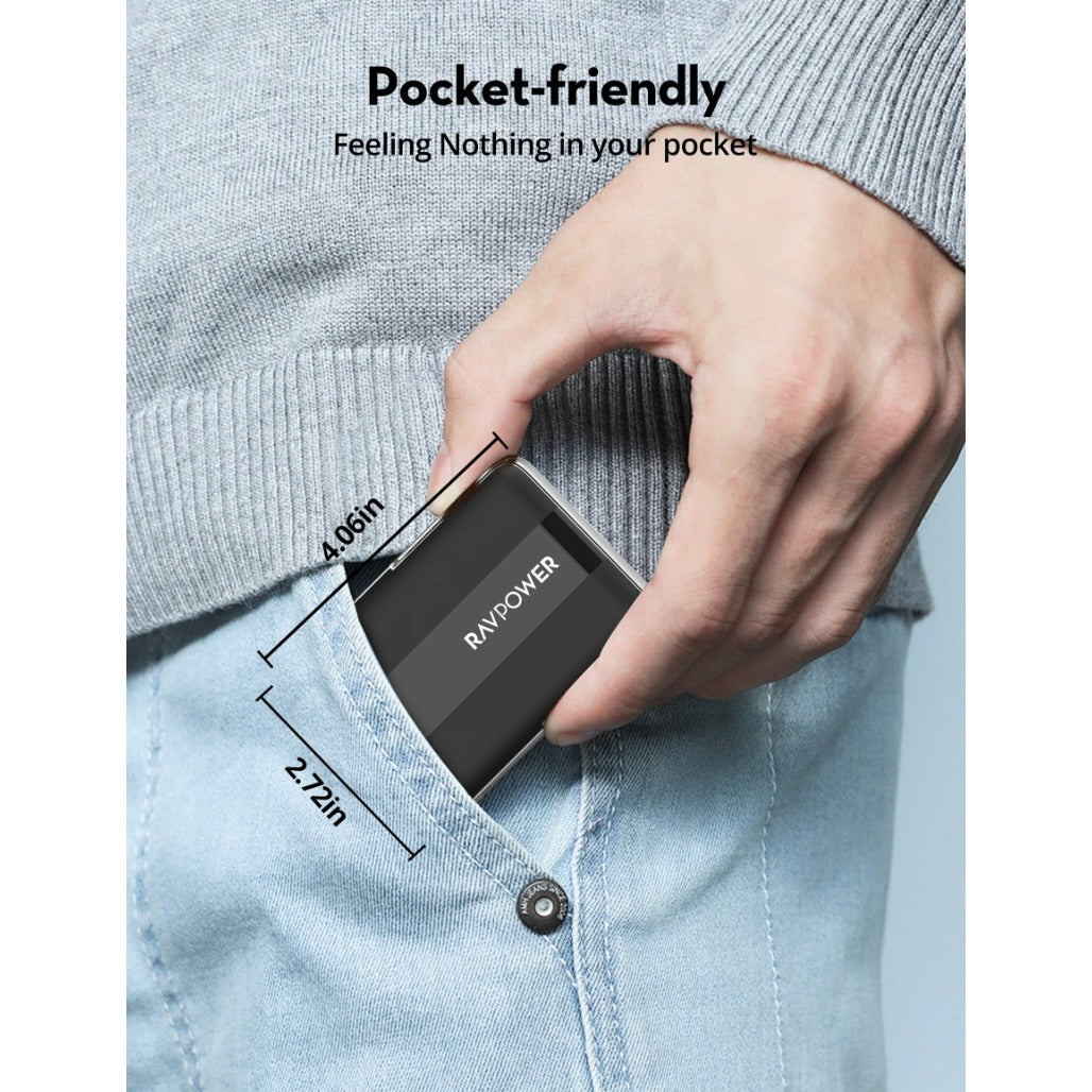 RAVPower RP-PB1217 10000mAh 20W Wired & Wireless Magnetic Power Bank Built-in Foldable Kickstand