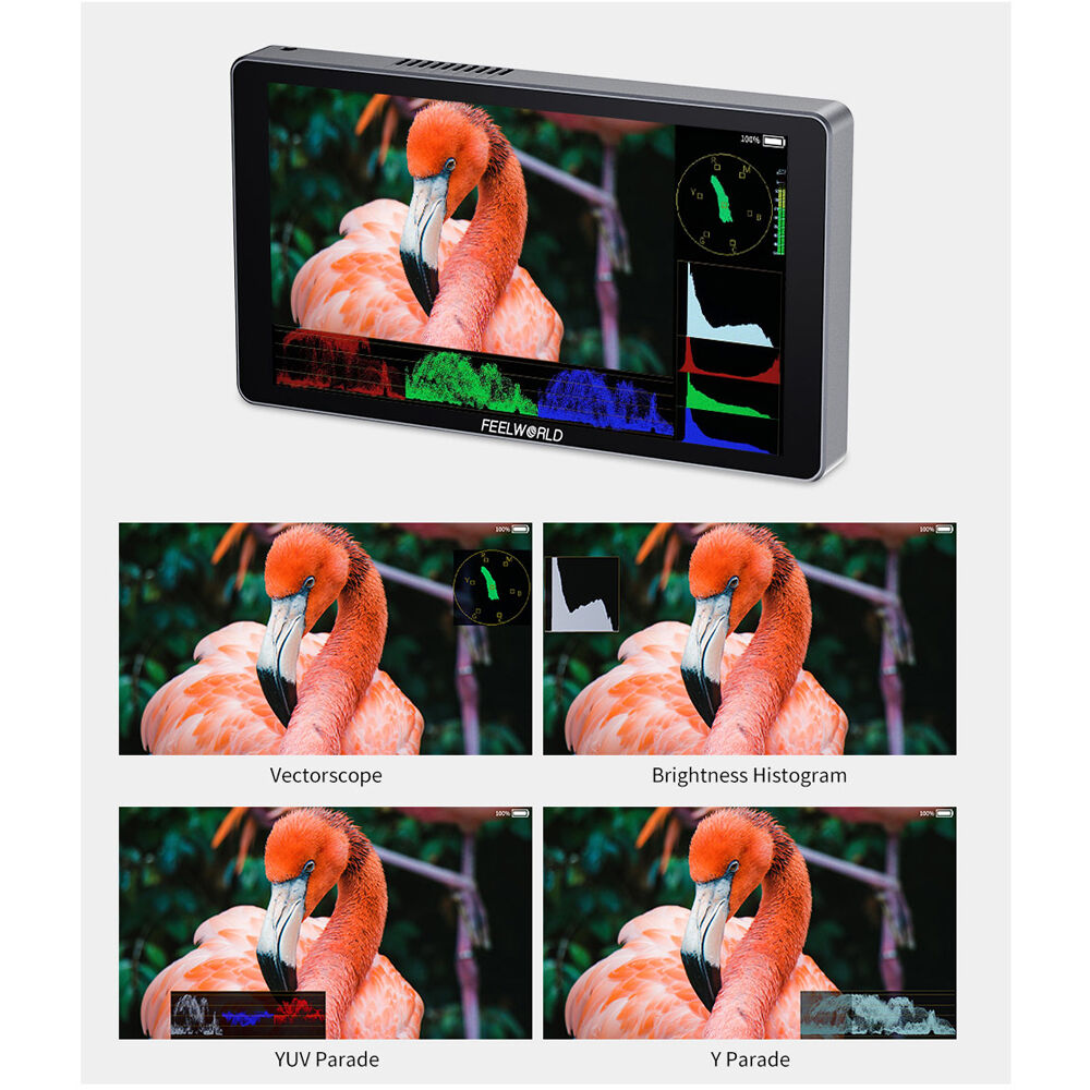 FeelWorld P6XL 6" On-Camera Field Monitor with Built-In Battery