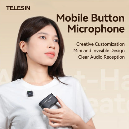 TELESIN Mobile Button Microphone - Wireless Lavalier Microphone