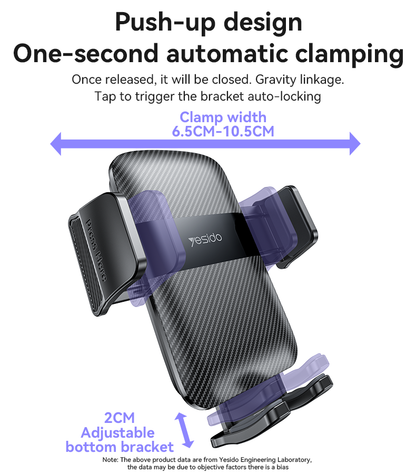 Yesido C251 360 Free Rotation Auto-locking Car Air Vent Phone Holder