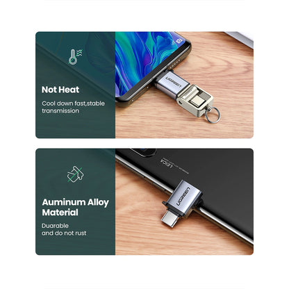 Ugreen Type-C 3.1 Male To USB 3.0 A Female Aluminum OTG Adapter - 50283