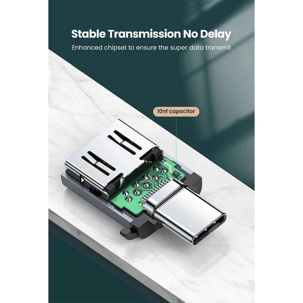 Ugreen Type-C 3.1 Male To USB 3.0 A Female Aluminum OTG Adapter - 50283