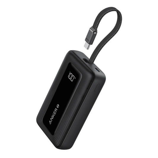 Anker Zolo Power Bank (10K, 30W) with 5.4-Inch Built-In USB-C Cable