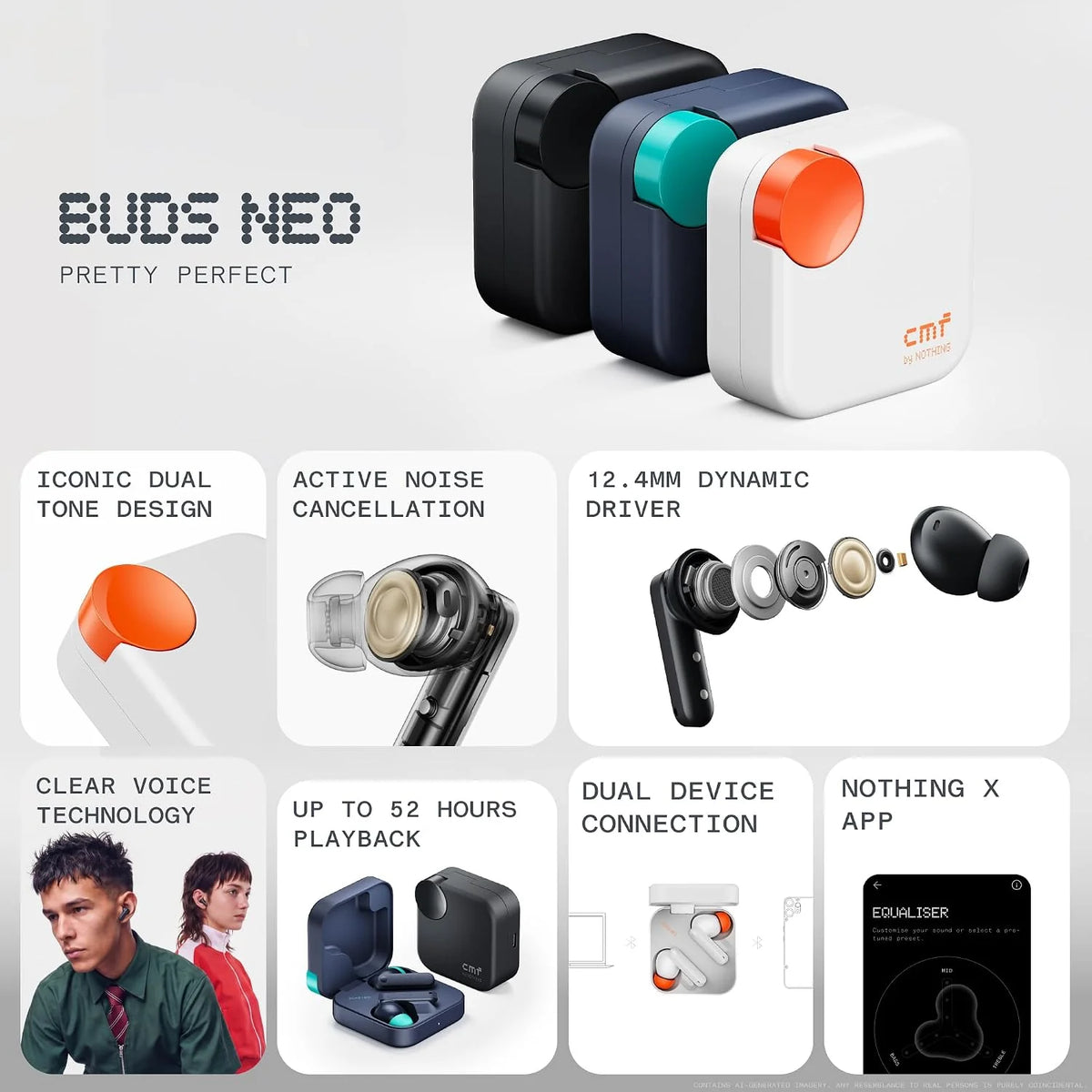 CMF Buds Neo Wireless Earbuds with ANC