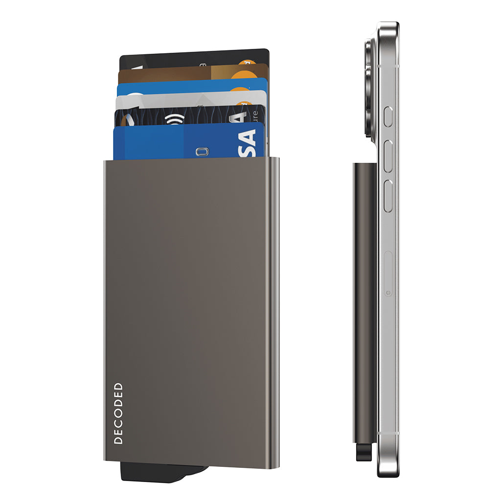 Decoded MagSafe Aluminum Cardholder for iPhone – Slim Magnetic Wallet with RFID Protection