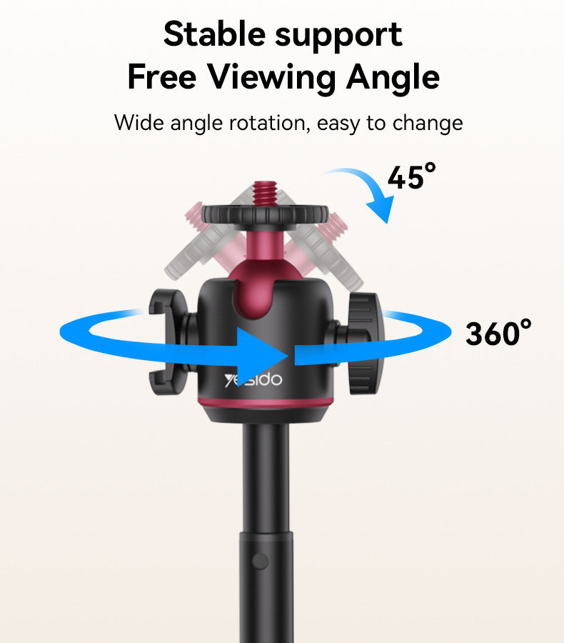 Yesido SF26 Tripod Stand + Camera, Phone Clip & Fill-In Light