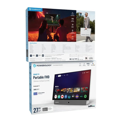 Powerology Portable 27" FHD Smart TV - White