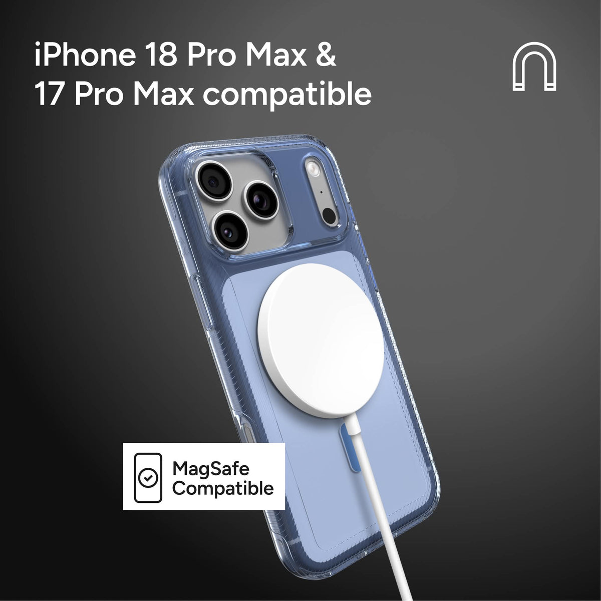 Zagg Luxe Snap For iPhone 18 Pro/18 Pro Max and iPhone 17 Pro/17 Pro Max - Blue Aurora Tinted