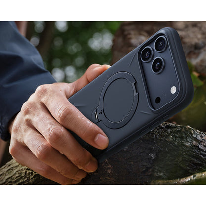 Torras Ostand Spin Q3 Air Silicone for iPhone 17 Pro Max - Obsidian Black