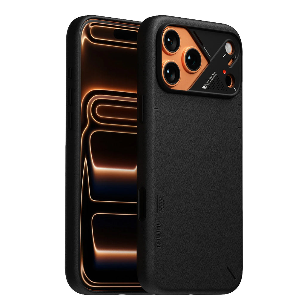 Aulumu A17 Vegan Leather Case for iPhone 17 Pro / 17 Pro Max - Black | MagSafe
