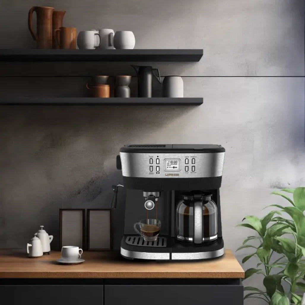 LePresso Dual Brew Drip Coffee & Espresso Machine - Black - LPCFFM0002-BK