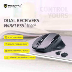 Micropack MP-752W Speedy Pro Dual Receivers Wireless Mouse - Pixel Zones