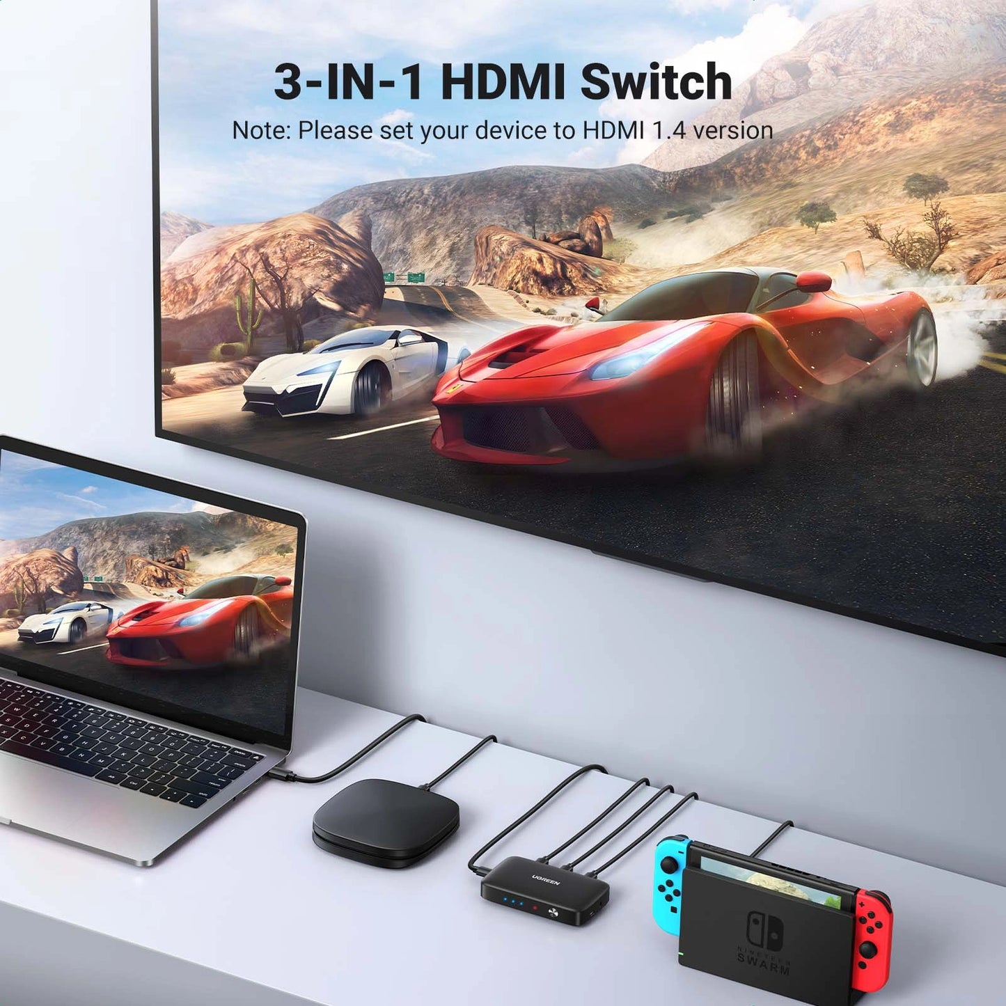 UGREEN HDMI Switcher 3 In 1 Out - CM332