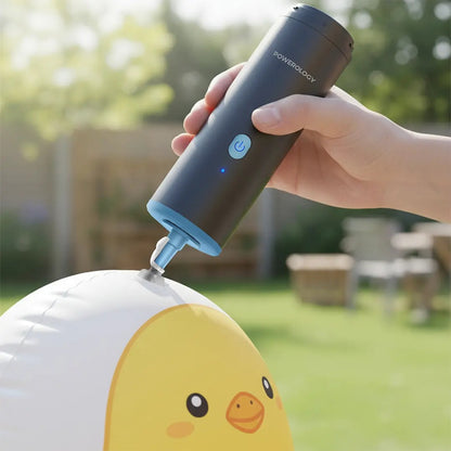 Powerology Turbovac 8-In-1 Handheld Vacuum & Air Duster - Black