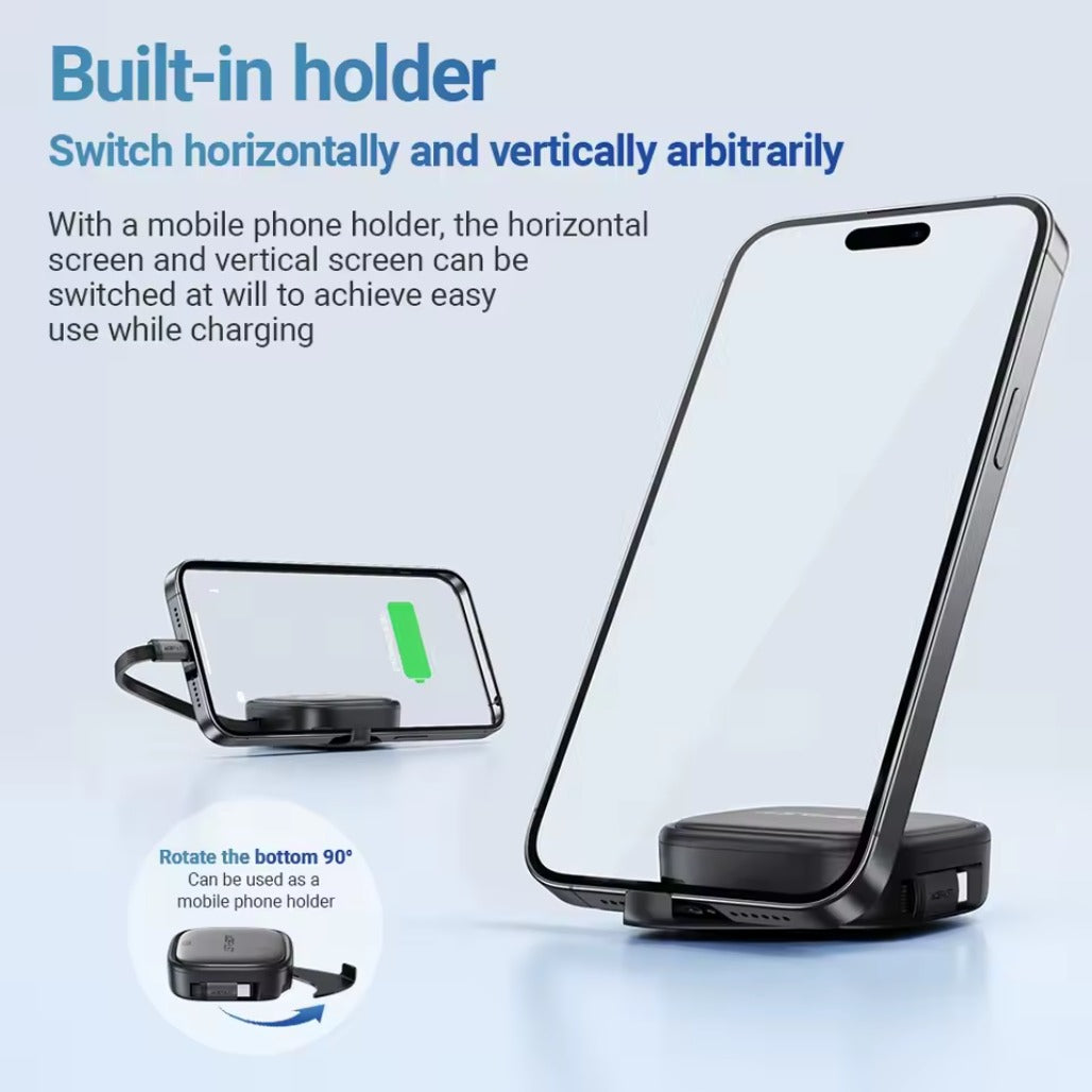 Acefast J3 Multifunctional Travel Set with Retractable Charging Data Cable Black