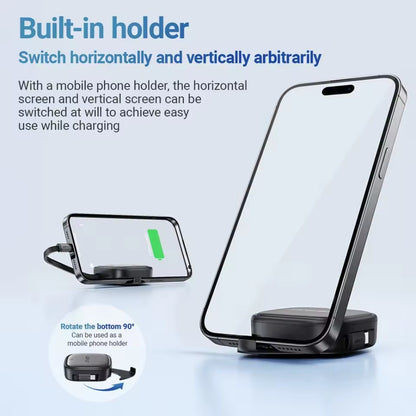 Acefast J3 Multifunctional Travel Set with Retractable Charging Data Cable Black