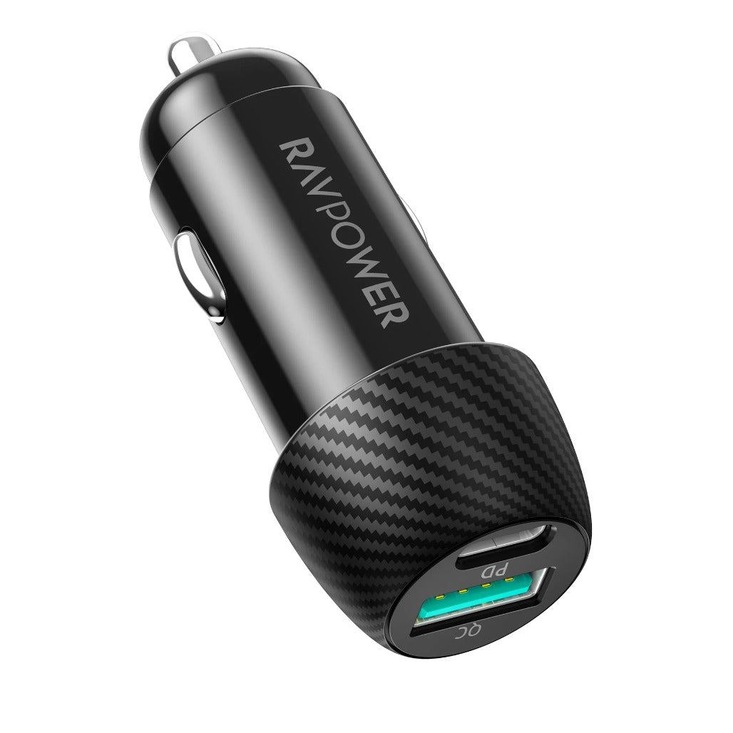 RAVPower VC030 Dual Port USB C Car Charger
