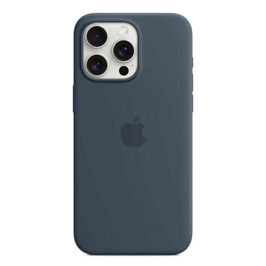 Apple iPhone 15 Pro Max Silicone Case with MagSafe - Storm Blue