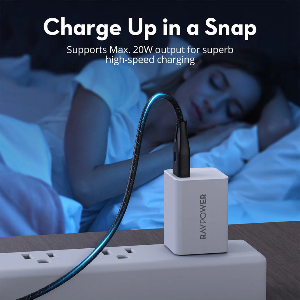 RAVPower RP-CB1027 USB-A to Lightning Cable MFi Certified