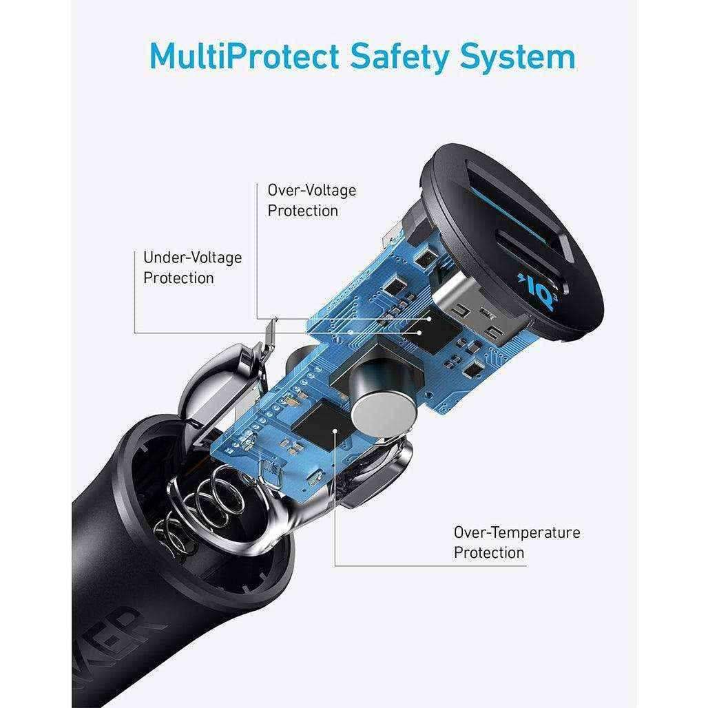 Anker Ultra Compact Dual Port USB-C USB-A Car Charger - Pixel Zones