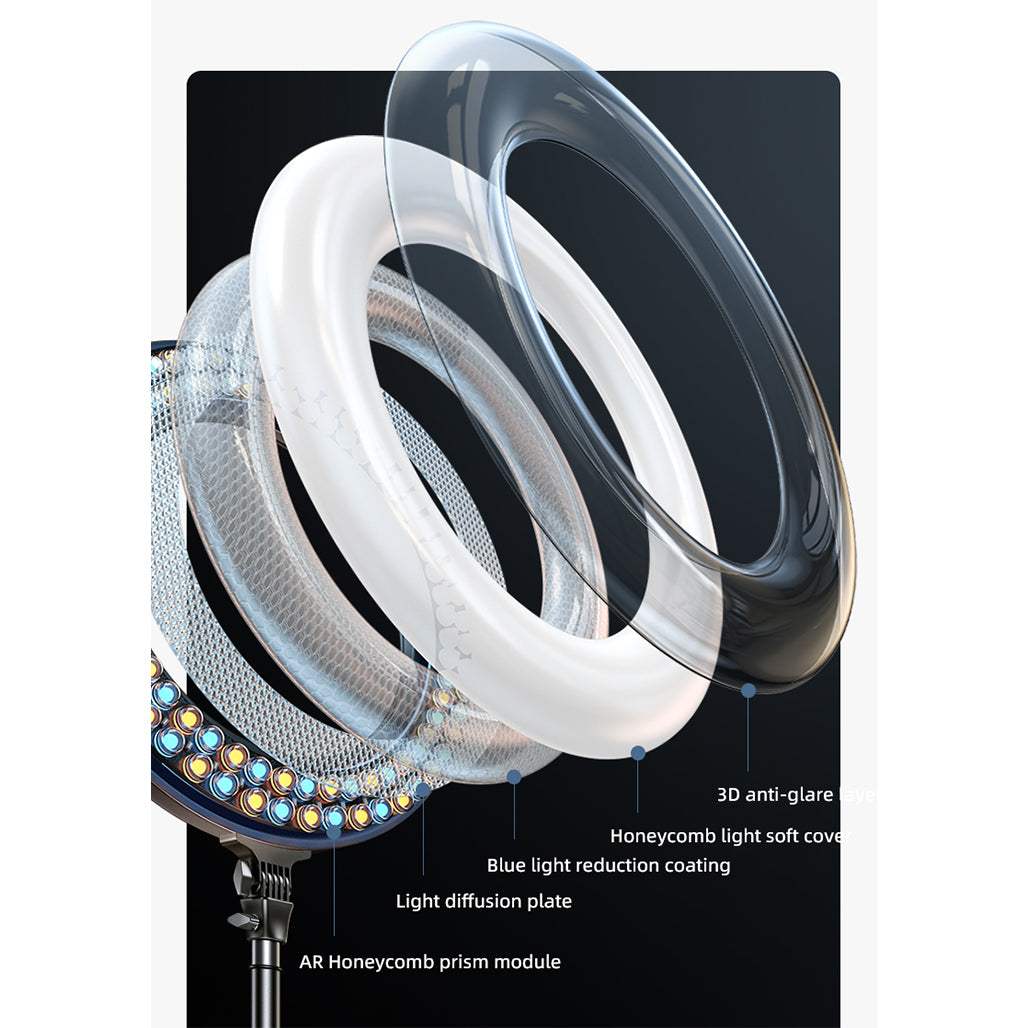 RTAKO AR-GTB01-18S 45cm Professional Ringlight 220 LEDs With 3 Phone Holders