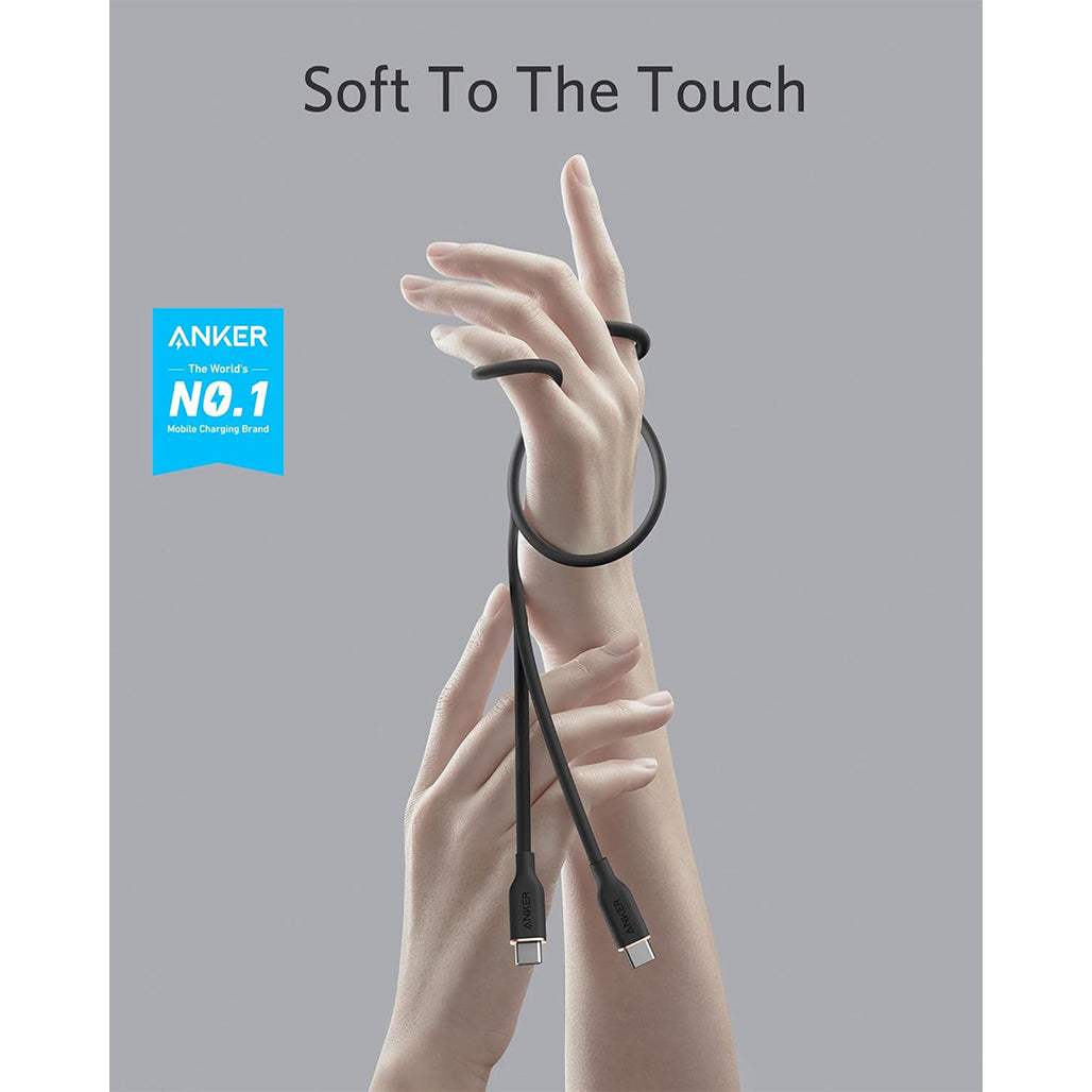 Anker PowerLine III Flow 100W Surprisingly Soft USB C to USB C Cable 1m