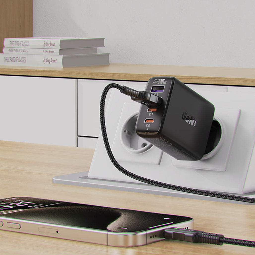 Acefast A61 PD45W GaN Fast Charge Adapter Charger 2xUSB-C + 2xUSB-A