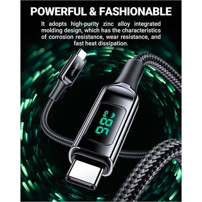 Acefast C6-03 100W Fast Charging Digital Display Superb Durability Data Cable USB-C to USB-C
