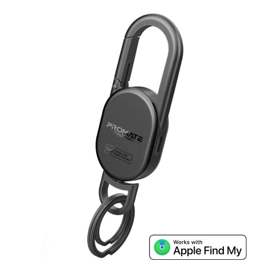 Promate TagChain Smart Carabiner Keychain with Apple Find My Precision Locator