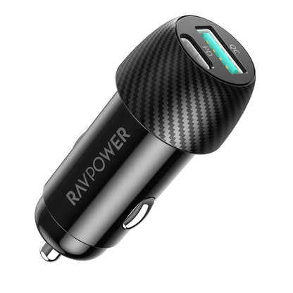 RAVPower VC030 Dual Port USB C Car Charger