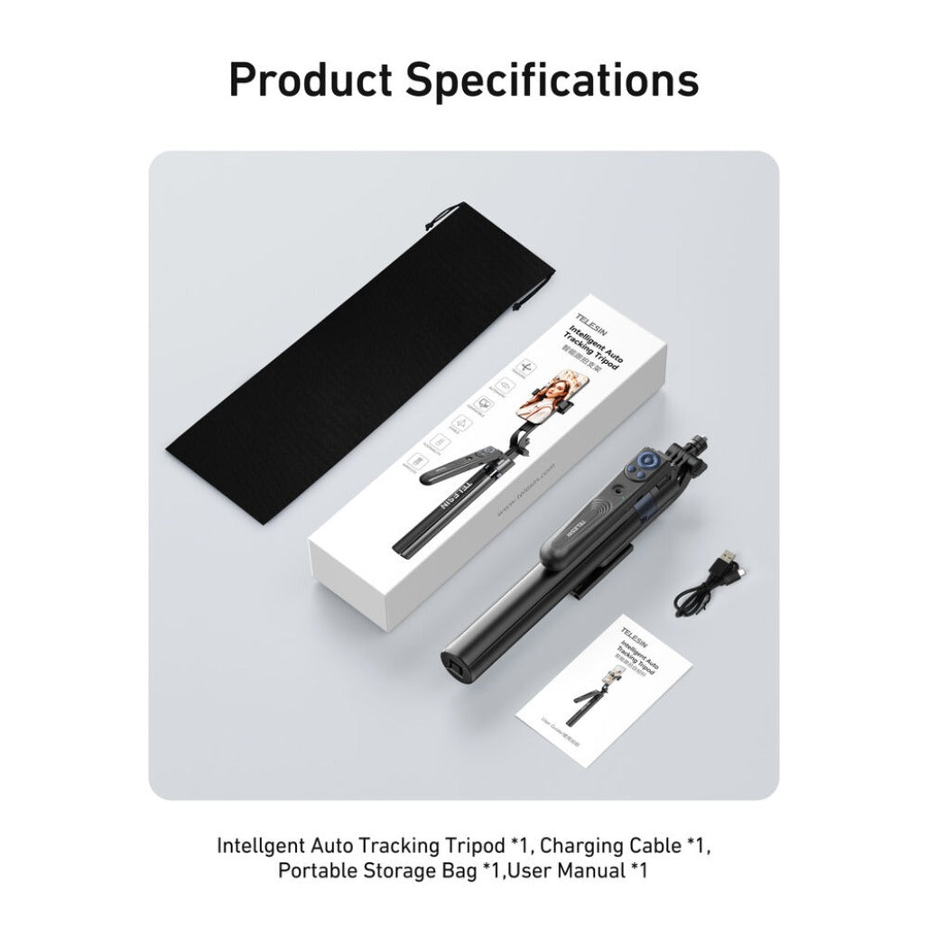 TELESIN Intelligent Auto-Tracking Tripod - P3-MS-03