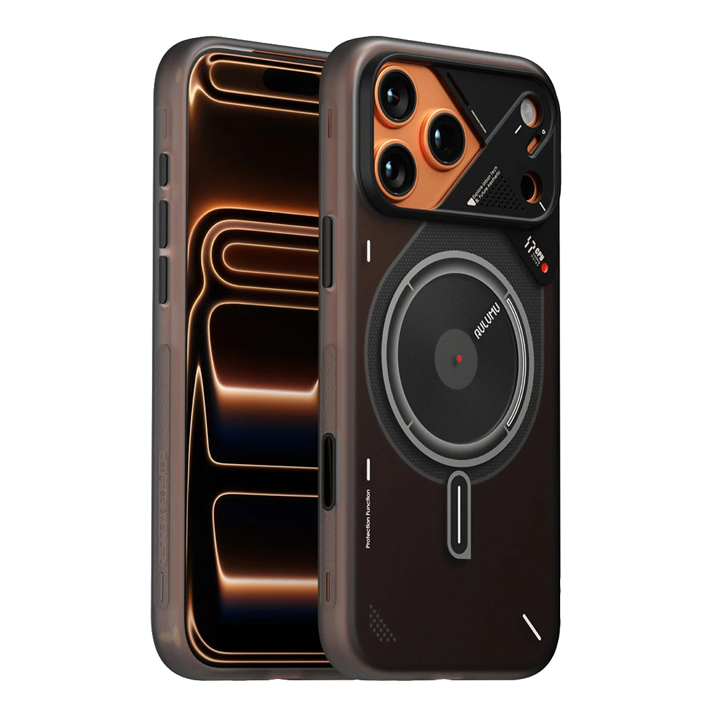 Aulumu A17 Frosted Case for iPhone 17 Pro / 17 Pro Max - Translucent Gray | Subtle Glow-in-the -Dark | MagSafe