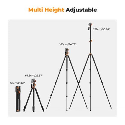 K&F Video Tripod with FH-03 Fluid Head - FH-03