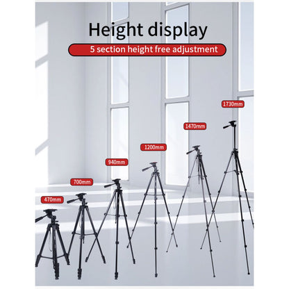 Jmary KP-2209 1.7M Horizontal Axis Tripod for Camera & Mobile - 20 Pieces