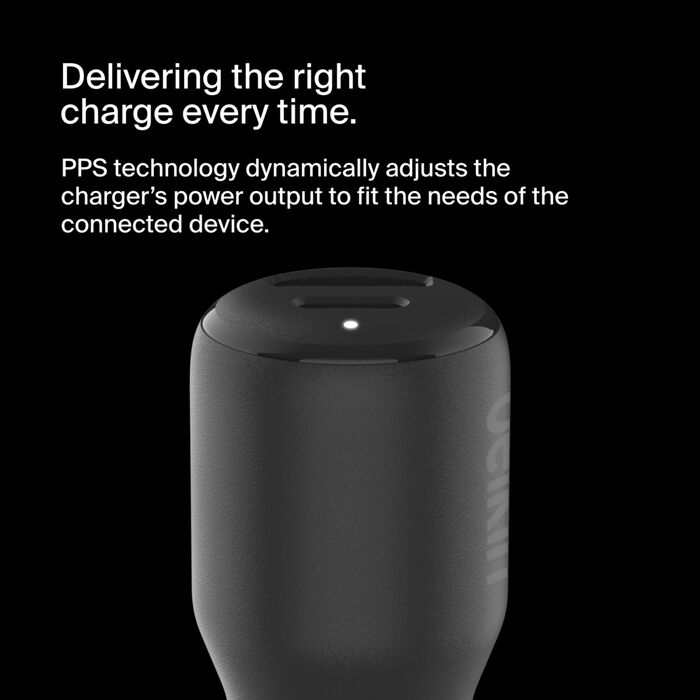 Belkin Dual Car Charger 42W - 30W USB-C Port + 12W USB-A Port