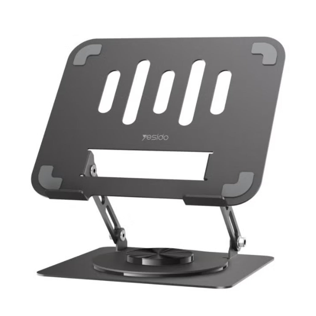Yesido LP08 360° Rotating Adjustable Metal Laptop Stand - Ergonomic, Foldable Desktop Holder with Heat Dissipation for Laptops & Tablets